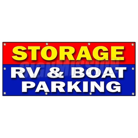 Signmission STORAGE RV & BOAT PARKING BANNER SIGN short long term secure indoor, B-96 Storage Rv & Boat Parkin B-96 Storage Rv & Boat Parkin